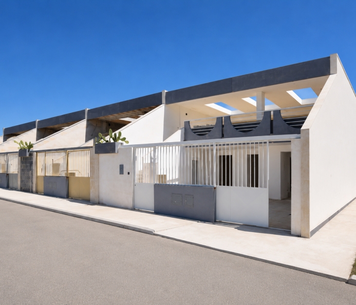 Newly built detached villas with garden